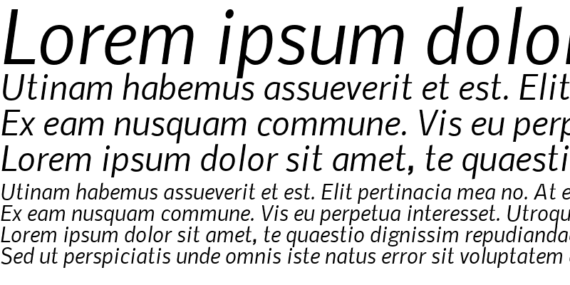 Sample of Nobile Italic