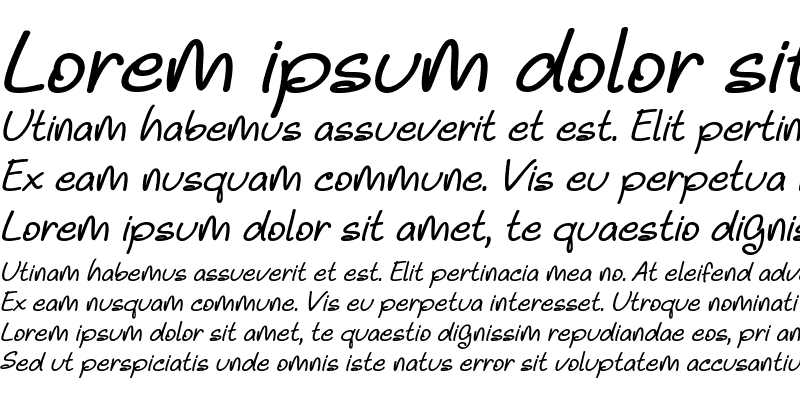 Sample of Noela Sherly Italic