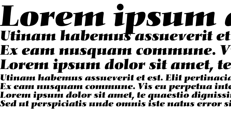 Sample of Nofret Bold Italic OsF