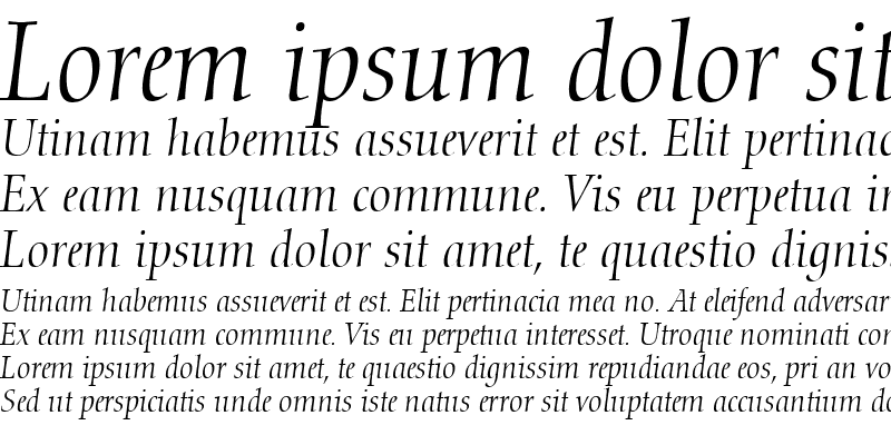 Sample of Nofret Italic