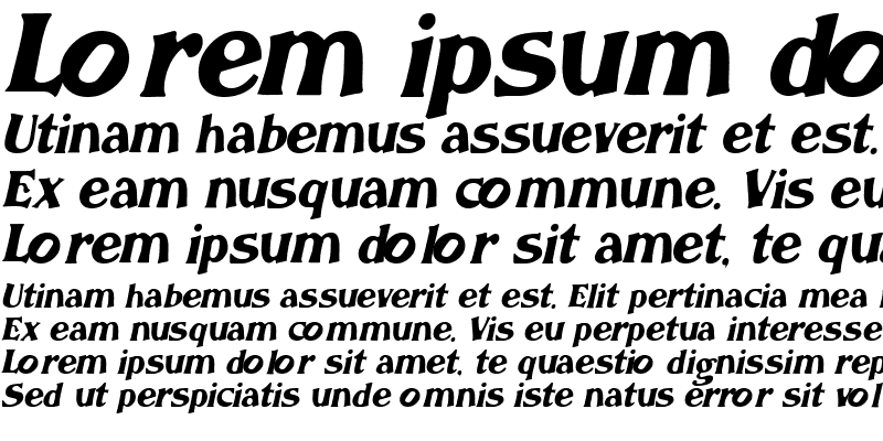 Sample of NomadSSK Italic