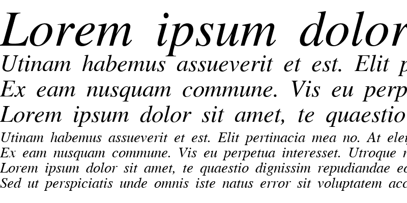 Sample of Norasi Italic