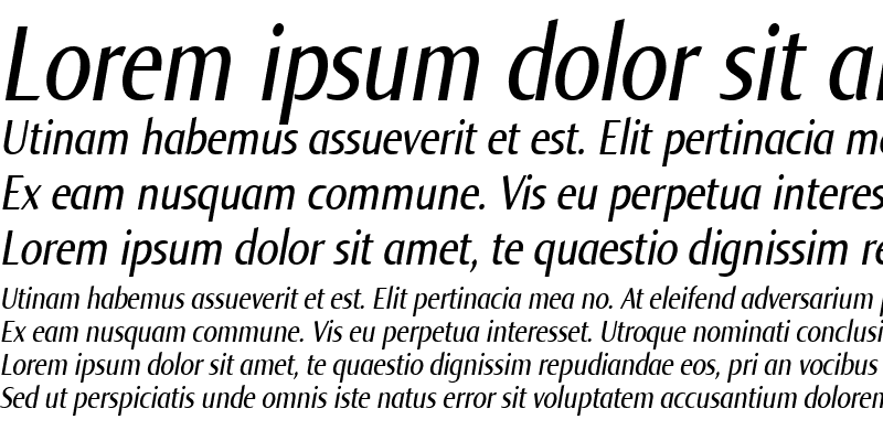 Sample of Norma Cond Italic