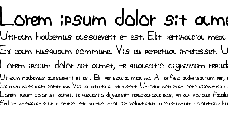 Sample of normal font