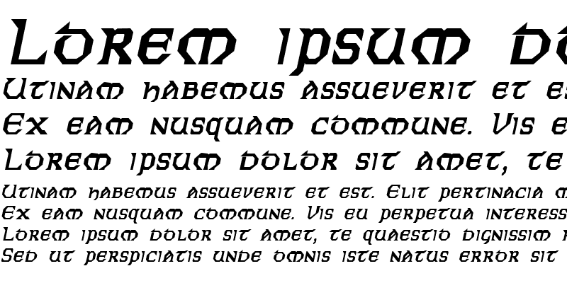 Sample of Norman Bold Italic