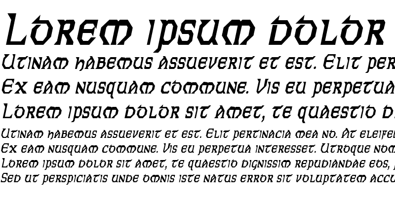 Sample of Norman-Condensed Bold Italic