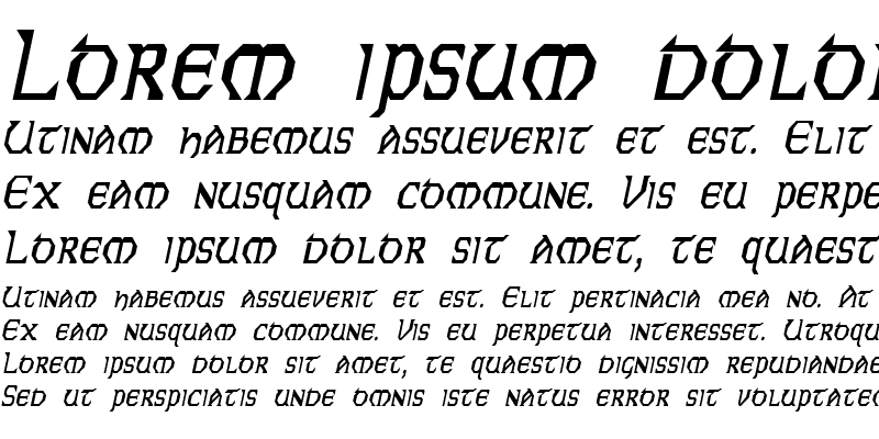 Sample of Norman-Condensed Italic