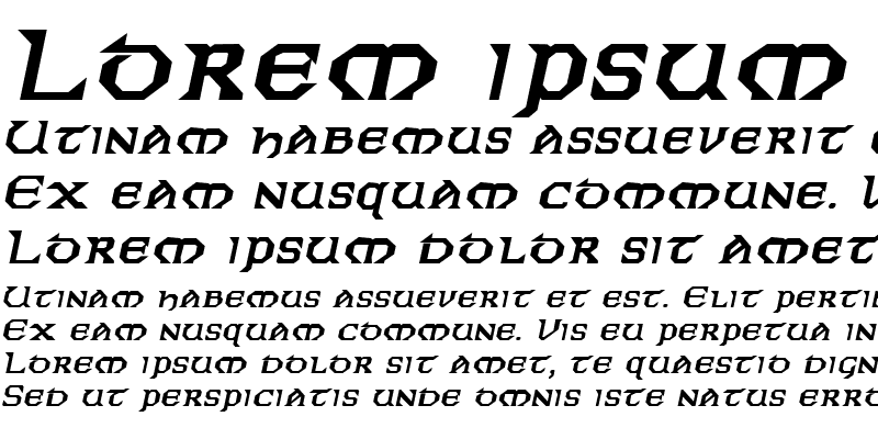 Sample of Norman-Extended Bold Italic