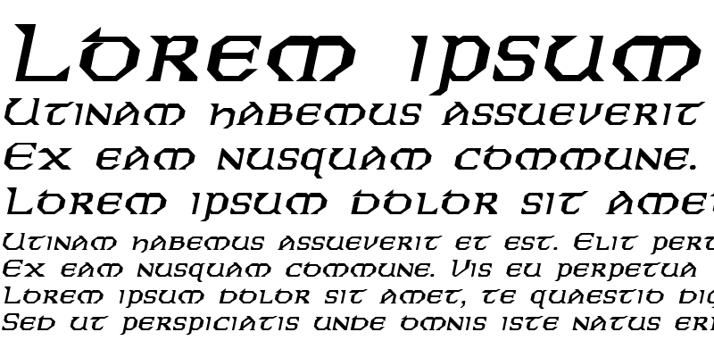 Sample of Norman-Extended Italic