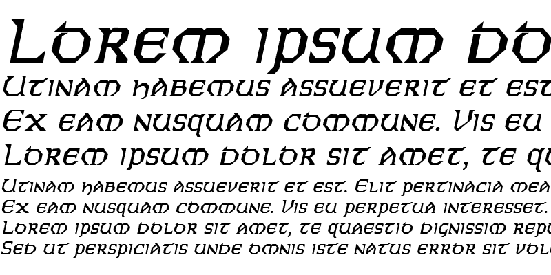 Sample of Norman Italic