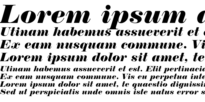 Sample of Normande Italic