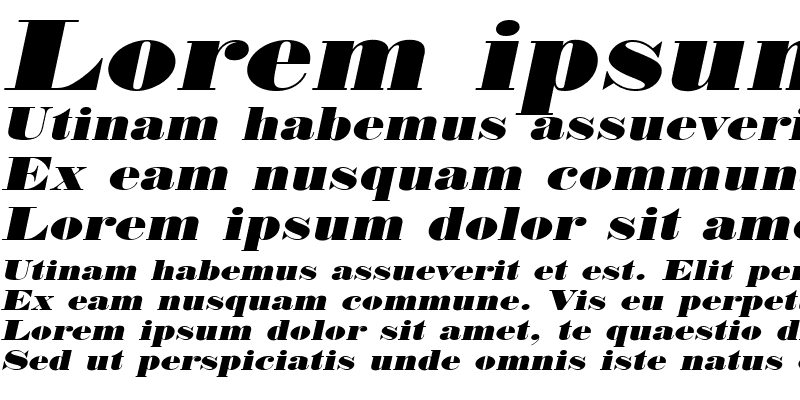 Sample of Norway Wide Italic