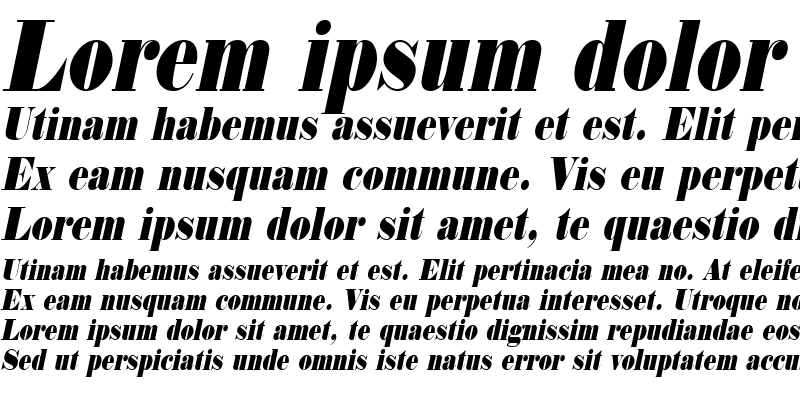 Sample of NorwayThin Italic