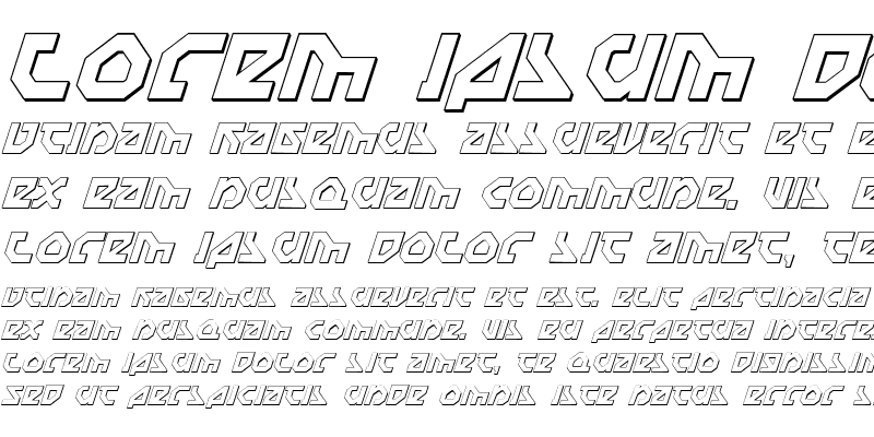 Sample of Nostromo 3D Italic 3D Italic