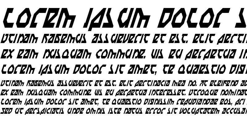 Sample of Nostromo Condensed Italic Condensed Italic