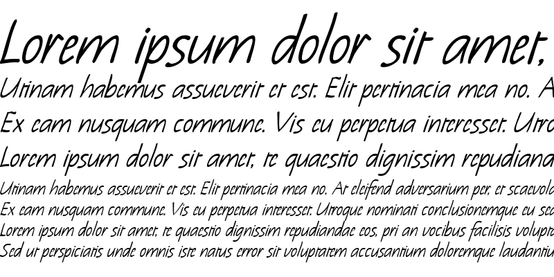 Sample of Notehand Bold Italic
