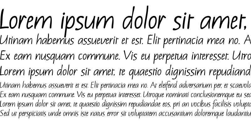 Sample of Notehand Bold