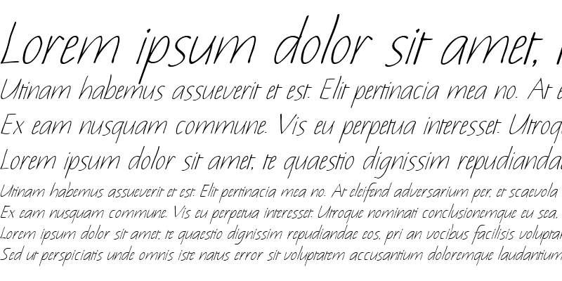 Sample of Notehand Italic