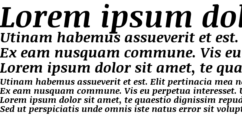 Sample of Noticia Text Bold Italic