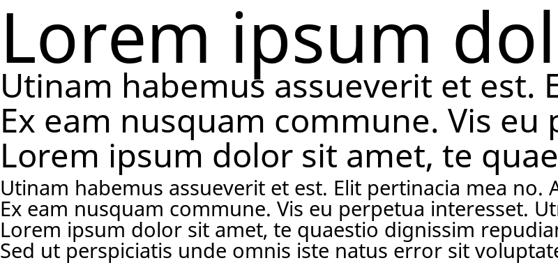 Sample of Noto Sans