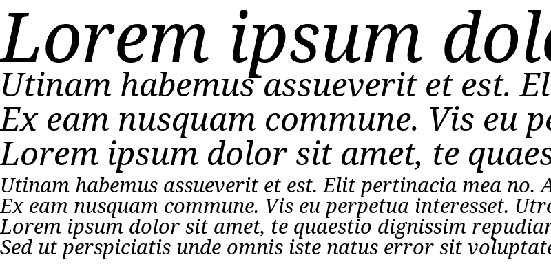 Sample of Noto Serif Italic