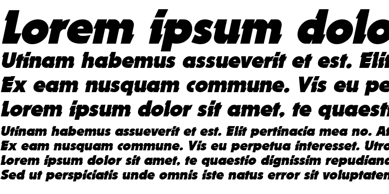 Sample of Nougat Italic