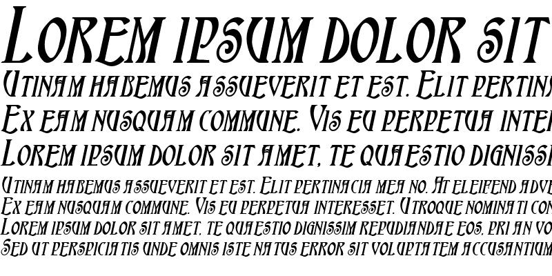 Sample of Nouveau Bold Italic