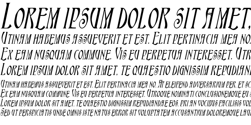 Sample of Nouveau-Condensed Italic