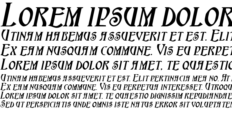 Sample of Nouveau-Extended Bold Italic