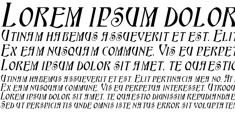 Sample of Nouveau-Extended Italic