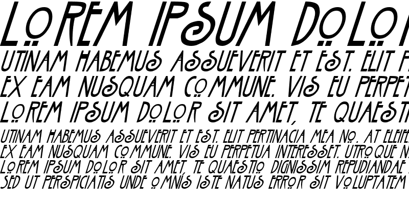 Sample of Nouveau Italic