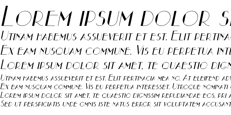 Sample of NouveauAsta Italic