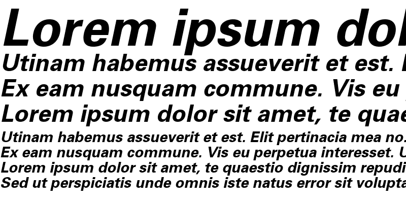 Sample of Nova SSi Bold Italic