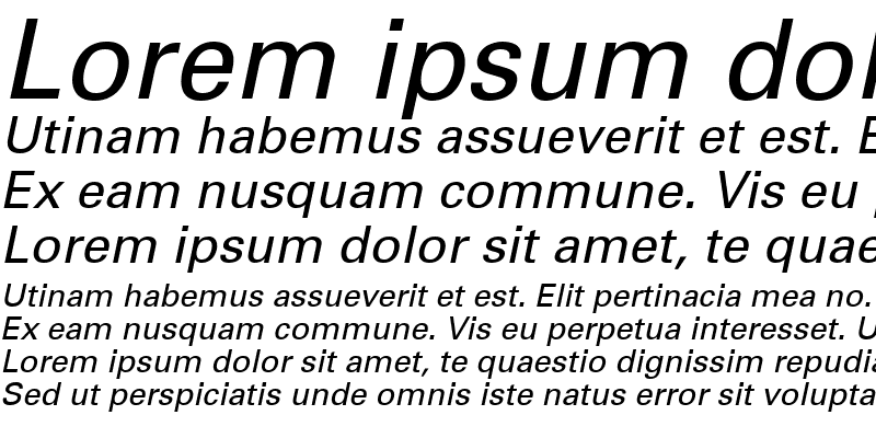 Sample of Nova SSi Italic