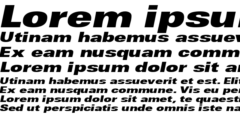 Sample of NovaBlackExpandedSSK Italic