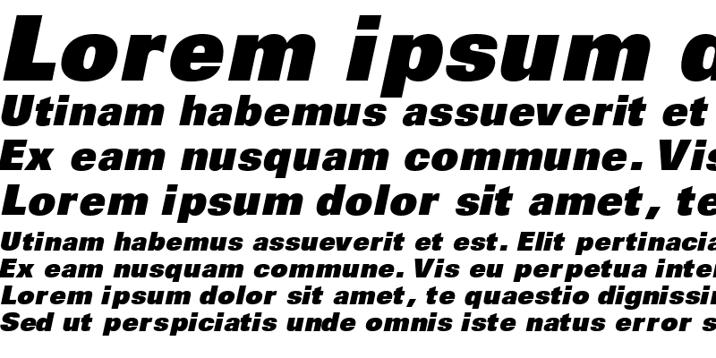 Sample of NovaBlackSSK Bold Italic