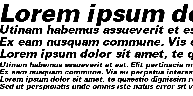 Sample of NovaBlackSSK Italic