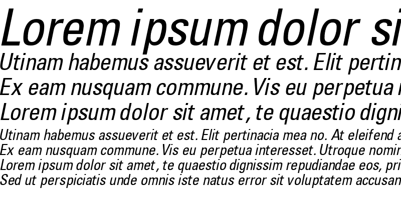Sample of NovaCondSSK Italic