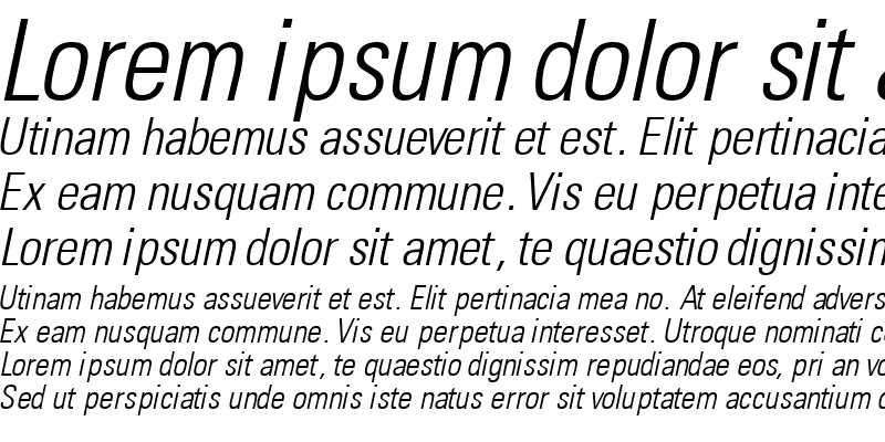 Sample of NovaLightCondSSK Italic