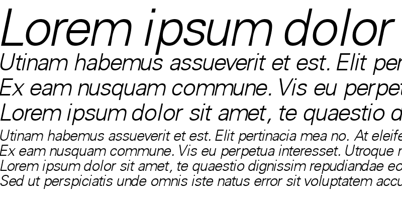 Sample of NovaLightSSK Italic