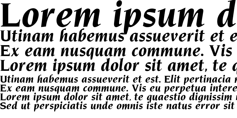 Sample of Novarese Bold Italic