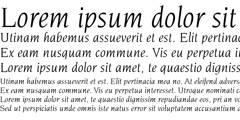 Sample of Novarese LT Book Italic