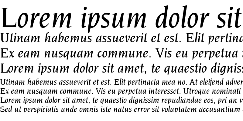 Sample of Novarese LT Medium Italic