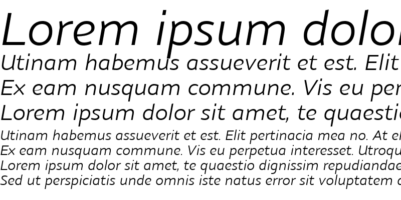 Sample of Nubian-LightItalic Medium Italic