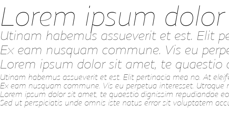 Sample of Nubian-ThinItalic Medium Italic