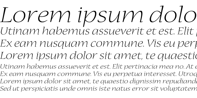 Sample of Nueva Std Light Extended Italic