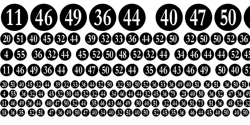 Sample of Numberpile Regular