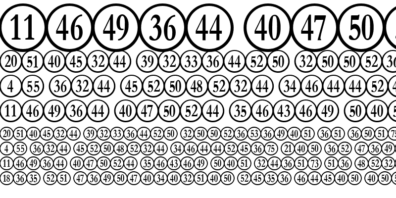 Sample of Numberpile Reversed Regular