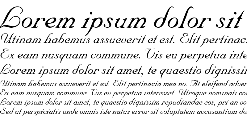 Sample of NupalScriptDB Italic