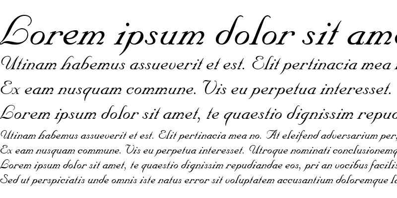 Sample of NuptialScript RomanItalic